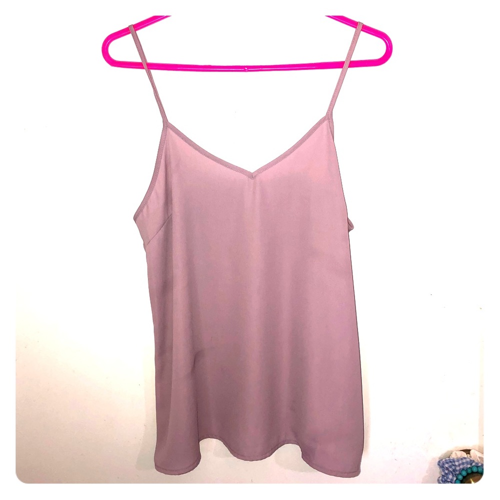 Sheer pink tank top